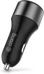 CRONG Car charger USB-C PD 45W + USB QC 3.0 18W black