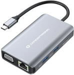 No name CONCEPTRONIC 7-1 Dock USB-C->HDMI/3xUSB-A/VGA/+ 25cm gr