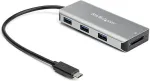 StarTech.com 3 Port 10Gbps USB C Hub with SD Card Reader - 3x USB-A & 1x SD Slot - Portable USB 3.2 Gen 2 Type C Adapter Hub - Laptop Hub - USB Bus Powered - Thunderbolt 3 Compatible - TAA