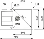 FRANKE S2D 611-78XL carbon 143.0590.228