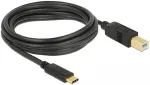 DELOCK - USB-Kabel - USB Type C zu USB Typ B - USB2.0 - 3,0m - Schwarz (83666)
