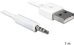 DELOCK Kabel USB-A Stecker > Klinke 3,5 mm Stecker 4 Pin IPod Shuffle 1 m