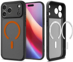 Spigen Ultra Hybrid MagFit Frost mobile phone case 17.5 cm (6.9") Cover Black, Orange