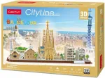 CUBIC FUN Puzzle 3D City Line Barcelona