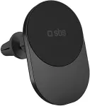 Sbs TESUPPVENTWIRQI215W mobile device charger Smartphone Black USB Wireless charging Auto