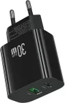 Usams Charger 30W 1xUSB-C 1xUSB-A Fast Charging