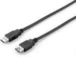 EQUIP Kabel USB-A3.0->A Erweiterung St/Bu 3.00m schwarz Polybeutel