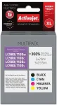 Tooner Activejet ABB-1100NX Ink (replacement for Brother LC1100/980; Supreme; 1 x 29 ml, 3 x 19.5 ml; black, magenta, cyan, yellow)