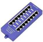 Extralink Gigabit PoE Injector 8 Port 8x 1000Mb/s RJ45, Mode B