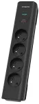 UPS Philips SPN7040BA/60 surge protector Black 6 AC outlet(s) 2 m