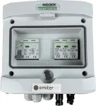 EMITER Switchgear attached DCAC hermetic IP65 EMITTER with Noark 1000V type 1+2 DC surge arrester, 1 x PV string, 1 x MPPT // og. AC Noarktype 1+2, 10A 1-F