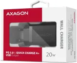 AXAGON ACU-PD20 wall charger 1x QC3.0/AFC/FCP/PD type-C, 20W, black