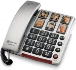 No name amplicomms BigTel 40 Plus Analog telephone Black, Grey