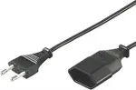 DELTACO PremiumCord double-pronged power extension cable 230V 2m