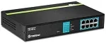 TrendNet TPE TG81g GREENnet PoE+ Switch - Switch - 8 x 10/100/1000 (PoE+) - Desktop, an Rack montierbar - PoE+ - AC 90 - 260 V (TPE-TG81G)