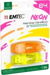 M&auml;lukaart Emtec USB2.0 C410 64GB Neon 2 pcs