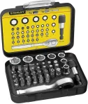 Stanley set of 39pcs 1/4" ends with ratchet