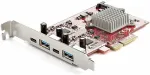 Startech .com USB-C PCIe Karte mit 4 Ports - 10 Gbit/s USB PCI Express Erweiterungskarte mit 2 Controllern - 2x USB-C & 2x USB-A Ports (USB 3.2/3.1 Gen 2) - Schnittstellenkarte - Full Profile (PEXUSB312A2C2V)