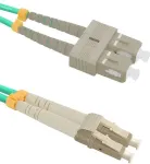 Qoltec Optic patchcord LC/UPC - SC/UPC | Multimode | 50/125 | OM4 | Duplex | 1m
