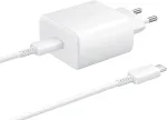 SAMSUNG Toalaadija USB-C otsikuga (adapter 45W + USB-C kaabel 5A 1m), valge, Super Fast Charging 2.0 kiirlaadimine,