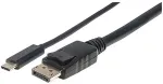 Manhattan USB Typ C auf DisplayPort-Adapterkabel 1m schwarz