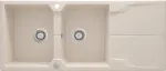 Deante 2-bowl granite sink with drainer