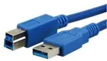 MediaRange Anschlusskabel USB 3.0 Stecker A/B 3m blau