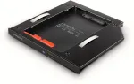AXAGON RSS-CD09 2.5" SSD/HDD caddy into DVD slot, 9.5 mm, LED, ALU