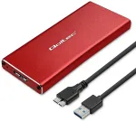 QOLTEC 51831 Enclosure | M.2 SSD drive | SATA | NGFF| USB 3.0 | Super speed 5Gb/s | 2TB | Red