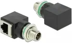 DELOCK Netzwerkadapter M12 X-kodiert 8 Pin Stecker zu RJ45 Buchse