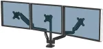 Fellowes Platinum Series Triple Monitor Arm - Monitor Mount for Three 7KG 27 Inch Screens - Adjustable Triple Monitor Desk Mount - Tilt 45&deg; Pan 180&deg; Swivel 360&deg; Rotation 360&deg;, VESA 75 x 75/100 x 100 - Black