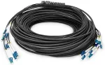 Digitus fiber optic universal breakout cable, duplex, LC/UPC connector, single mode OS2 (black, 100 meters, pre-assembled)