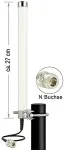 DELOCK LTE / GSM / UMTS Antenne N Buchse 2 - 6,5 dBi 27 cm omnidirektional starr Mastmontage wei&szlig; outdoor