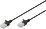 Digitus CAT6 U/UTP SLIM PATCH 5M BLK 5M LSZH AWG 32/7 BLACK