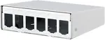 MetzConnect BTR Modul AP-Geh&auml;use reinwei&szlig; 6 Port Unbest&uuml;ckt, Reinwei&szlig; RAL9010, Modulgeh&auml;use Aufputz unbest&uuml;ckt, zur Aufnahme von 6 Einzelmodulen der Bauform modul, 130861-0602-E (130861-0602-E)