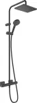 HANSGROHE Showerpipe 230 shower system 2 head(s) Wall Black