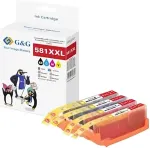 Tooner G&G XXL-Druckerpatronen 4er Set Canon CLI-581XXL BK/C/M/Y