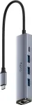 CUDY UH605 laptop dock/port replicator Wired USB 3.2 Gen 1 (3.1 Gen 1) Type-C Grey, Silver