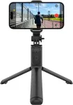 Statiiv CRONG Compact selfie stick Bluetooth tripod black