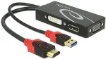 DeLOCK Videokonverter - HDMI - DVI, DisplayPort, VGA Black