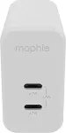 Mophie Accessories-Wall Adapter-USB-C-PD-DUAL-67W-GAN-White-EU (2xUSBC)