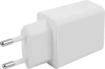 DELTACO USB-C seinalaadija, 1x USB-C PD 20 W, 1 m USB-C kaabel, valge