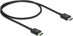 DeLOCK Koaxiales High Speed HDMI Kabel 48 Gbps 8K 60 Hz schwarz 0.5 m