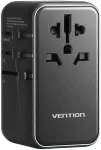 VENTION POWER ADAPTER TRAVEL 4PORT/BLACK FJGB0