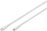 Digitus USB 2.0 Kabel Typ C-Lightning Silikon 1m MFI wei&szlig;