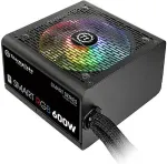 Toiteplokk Thermaltake Smart RGB power supply unit 600 W 20+4 pin ATX ATX Black
