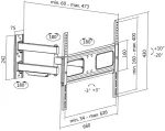 2direct Logilink BP0019 TV Wall mount, 37"-70", tilt +10&deg;-20&deg;,swievel +-90&deg;, 473mm | Logilink | Wall Mount | BP0019 | 37-70 " | Maximum weight (capacity) 50 kg | Black