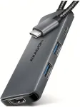 AXAGON I/O HUB USB-C 5IN1 8K/0.15M HMC-5H8K