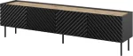 Cama MEBLE 4D RTV cabinet ONDA 200x40x35-54 black (standing or wall mounted)