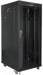 LANBERG | Rack cabinet 19" free-standing 27U/800x1200 (flat pack) with glass door, LCD | FF01-8227-12BL | Black
